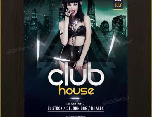 Psd Templates Free Download Of Club House Download Free Psd Flyer Template Stockpsd