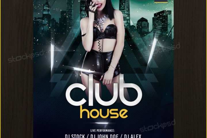 Psd Templates Free Download Of Club House Download Free Psd Flyer Template Stockpsd