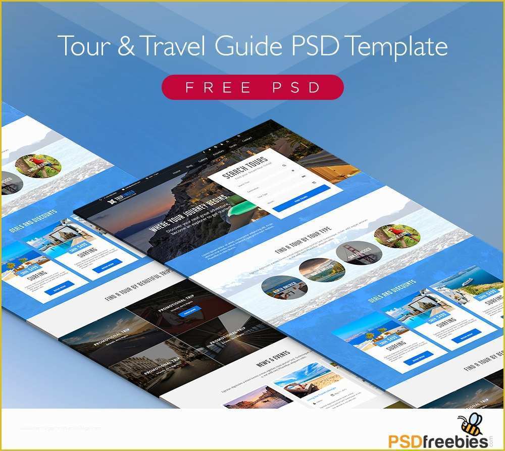 Psd Templates Free Download Of Free tour and Travel Guide Psd Template