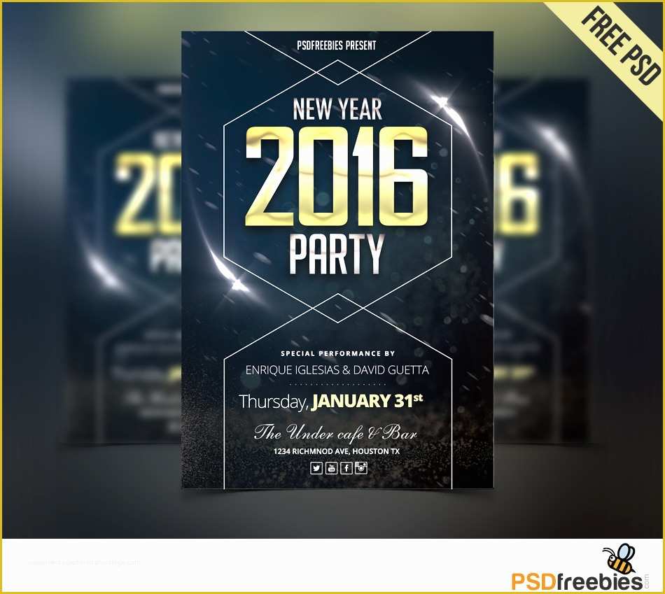 Psd Templates Free Download Of New Year Party Flyer Free Psd