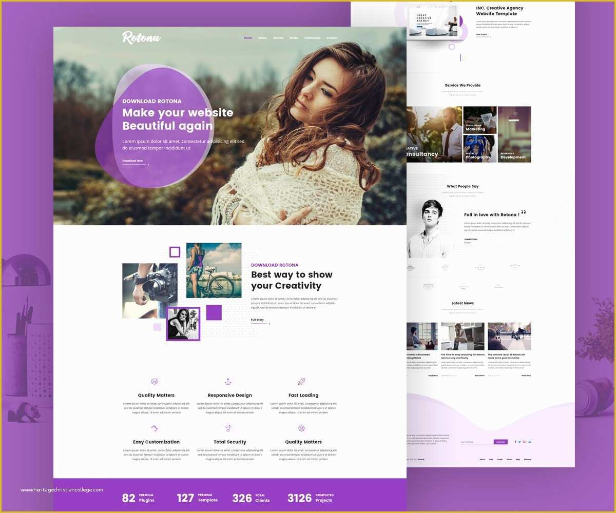 Psd Website Templates Free Download 2017 Of Creative Agency Free Website Template Psd Download Psd