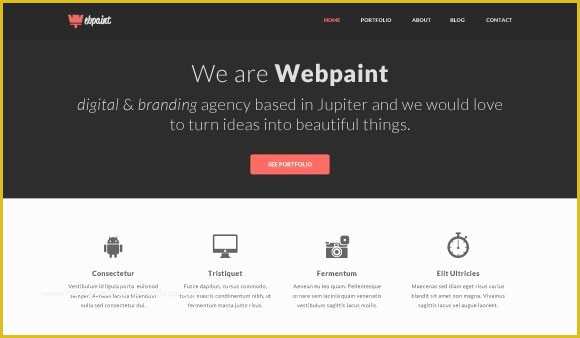 Psd Website Templates Free Download 2017 Of Creative Webpaint ÛÒ Free Psd Website Template