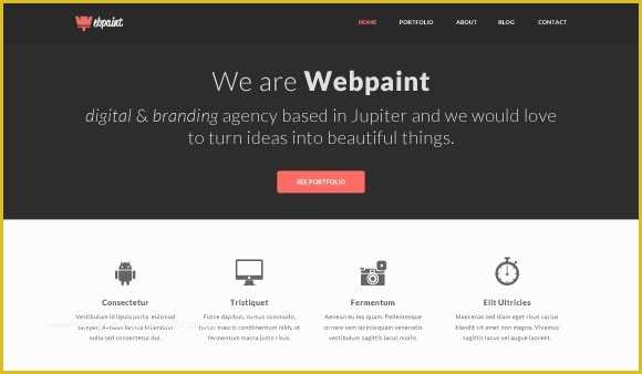 Psd Website Templates Free Download 2017 Of Creative Webpaint ÛÒ Free Psd Website Template