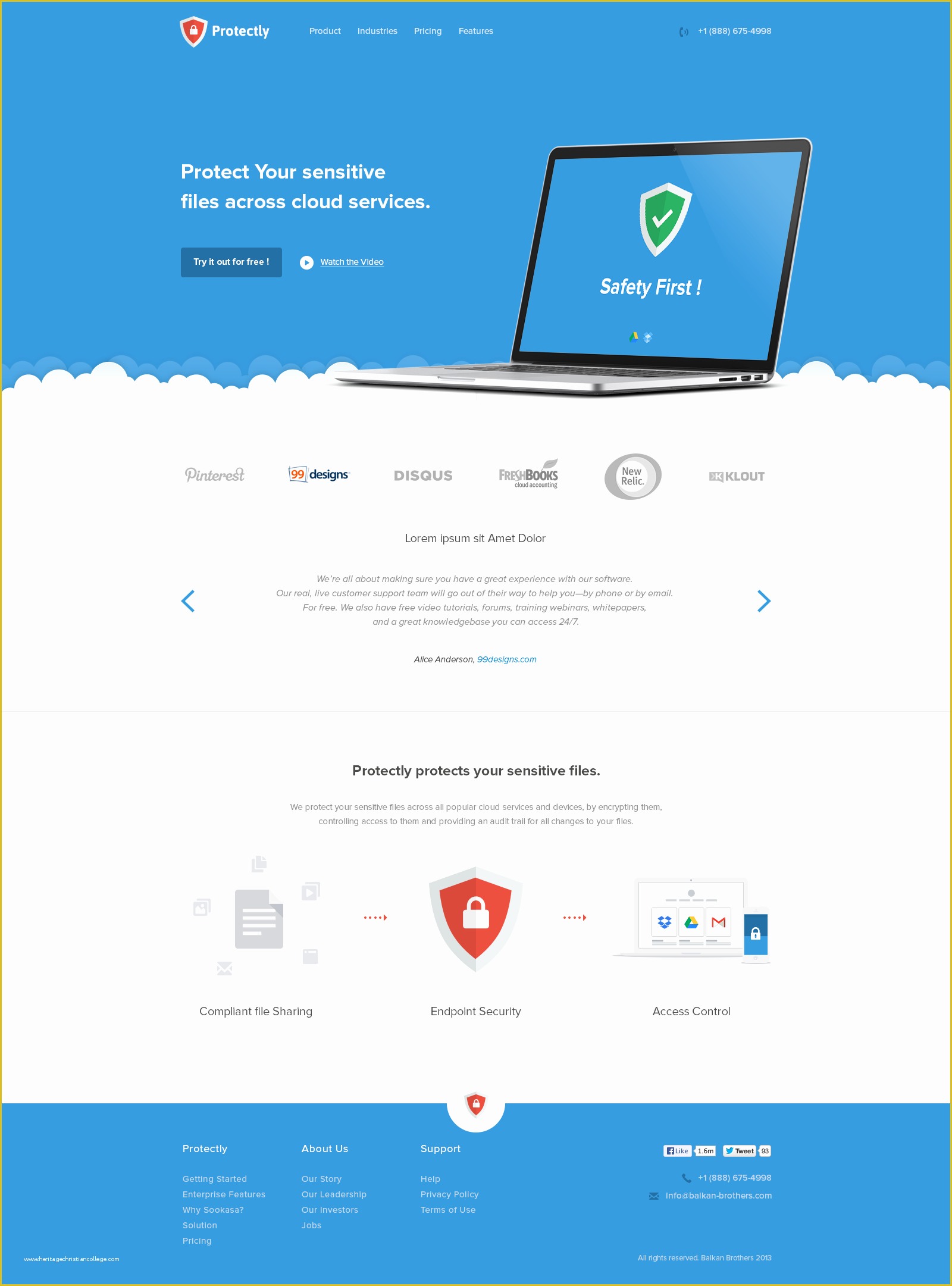 Psd Website Templates Free Download 2017 Of Protectly Website Psd Freebie 72pxdesigns