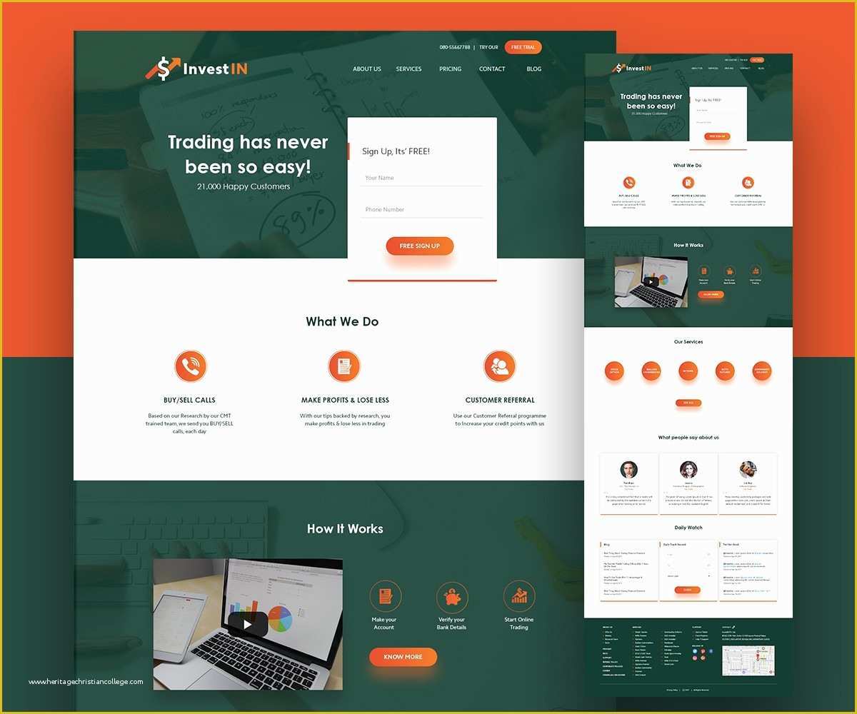 Psd Website Templates Free Download 2017 Of Trading Website Template Free Psd Download Psd