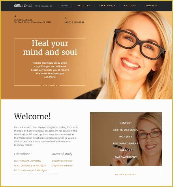 49 Psychologist Website Template Free