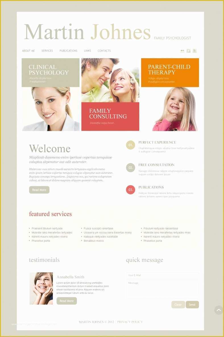 Psychologist Website Template Free Of 5 Psychologists Templates