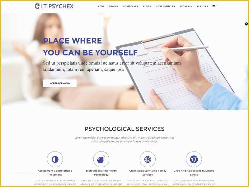 Psychologist Website Template Free Of Lt Psychex Free Psychology Website Joomla Template