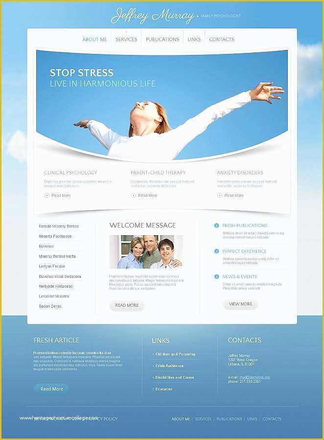 Psychologist Website Template Free Of Psychologist Moto Cms HTML Template