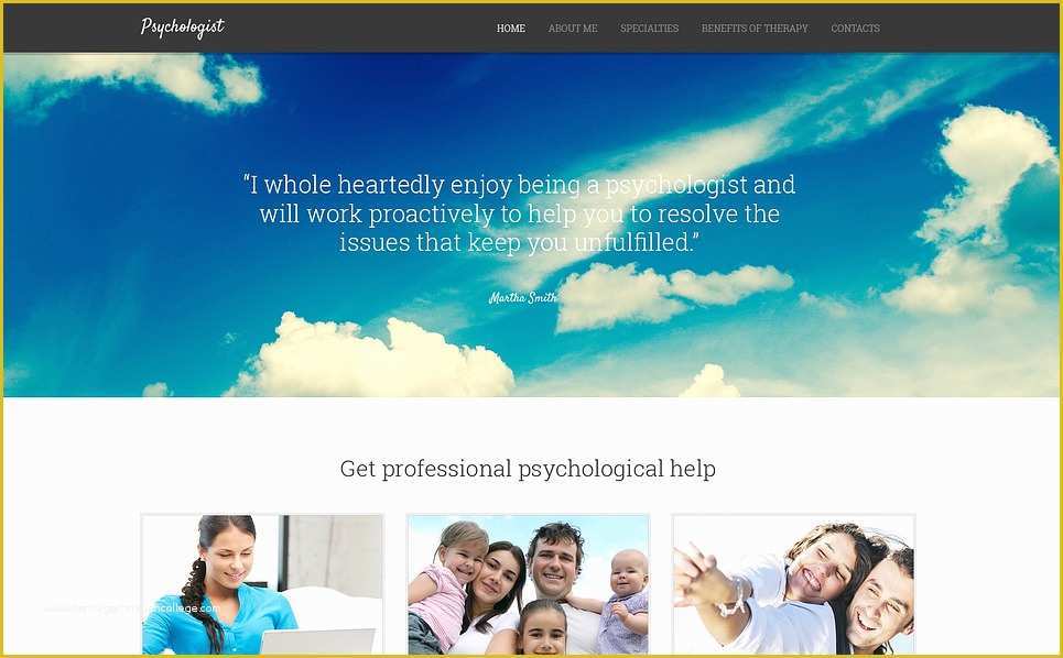 Psychologist Website Template Free Of Psychologist Responsive Website Template