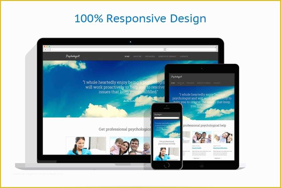 Psychologist Website Template Free Of Psychologist Responsive Website Template