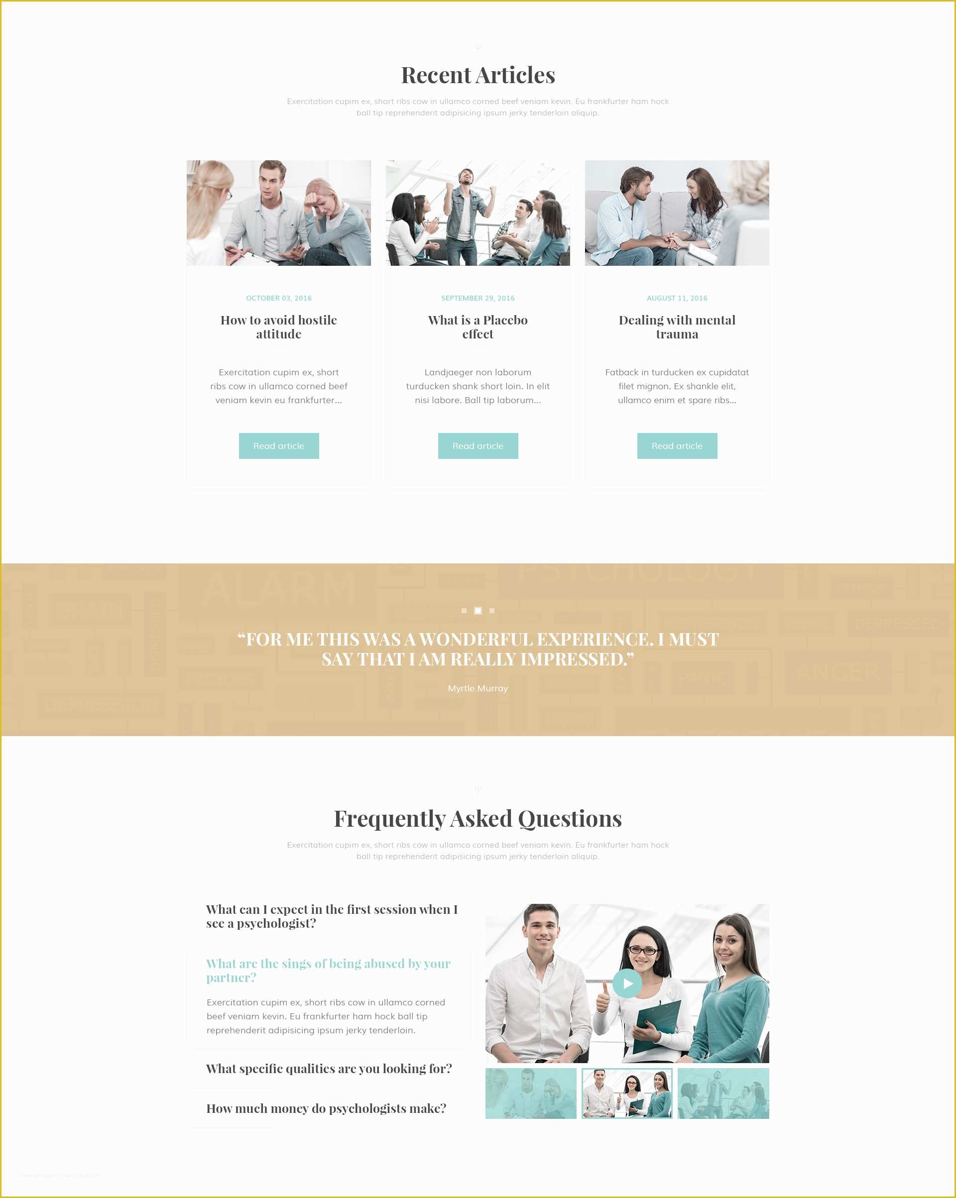 Psychologist Website Template Free Of Psychologist therapy&counseling HTML Template