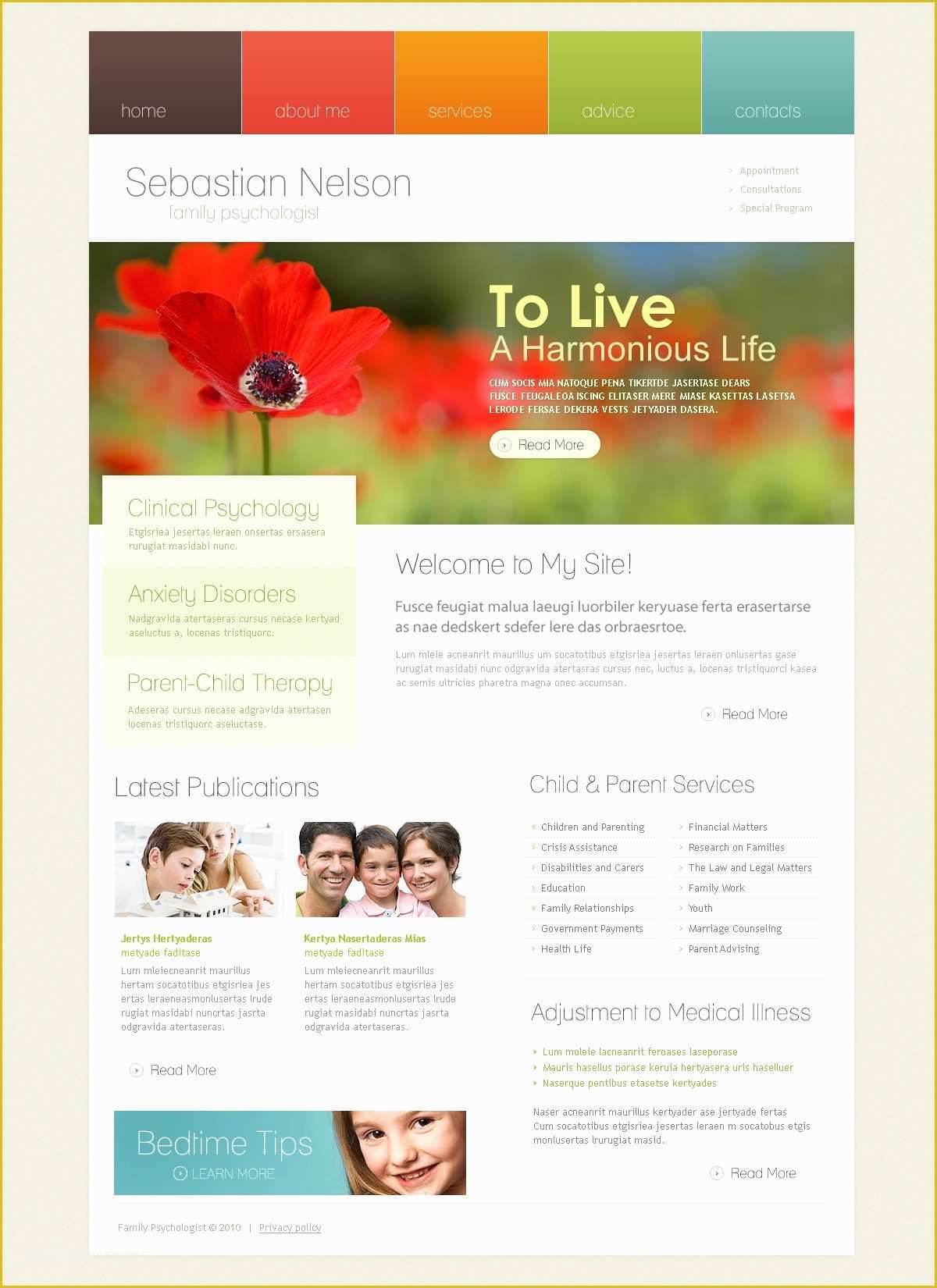 Psychologist Website Template Free Of Psychologist Website Template