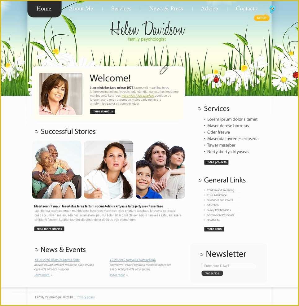 Psychologist Website Template Free Of Psychologist Website Template