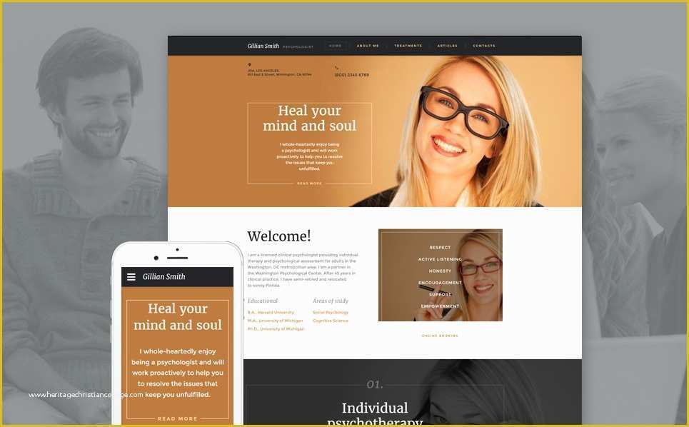 Psychologist Website Template Free Of Psychologist Website Template
