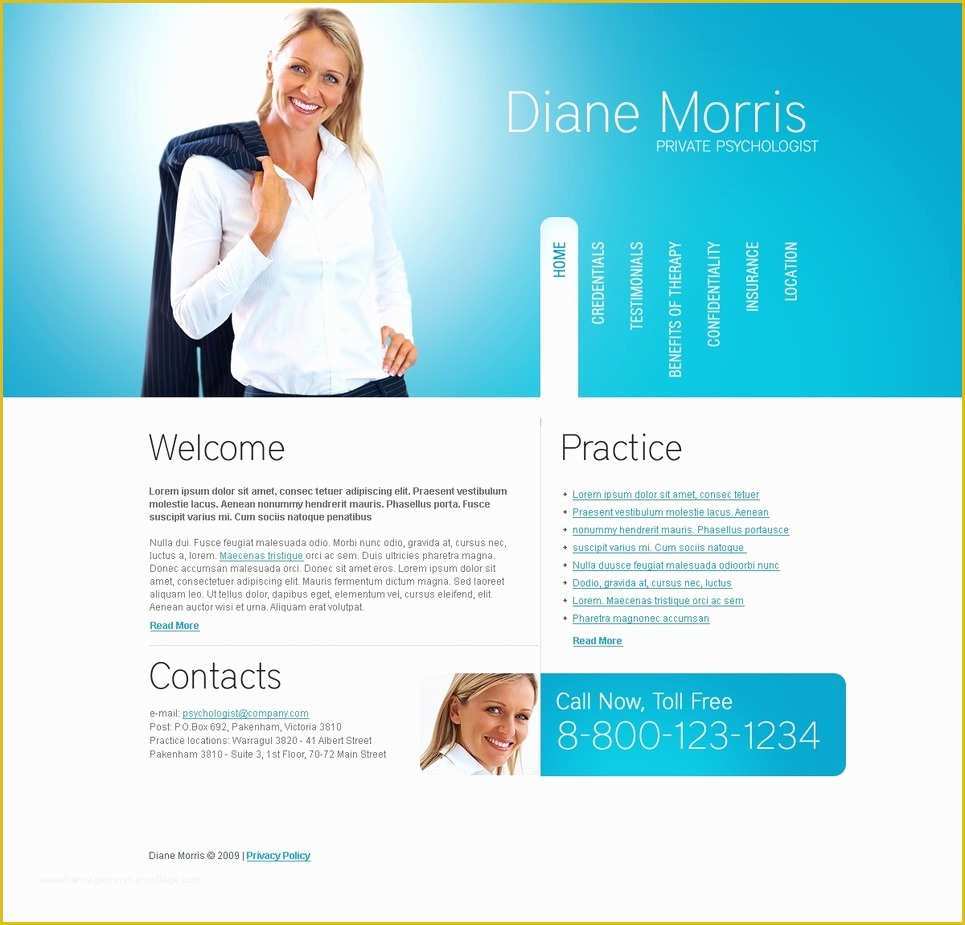 Psychologist Website Template Free Of Psychologist Website Template