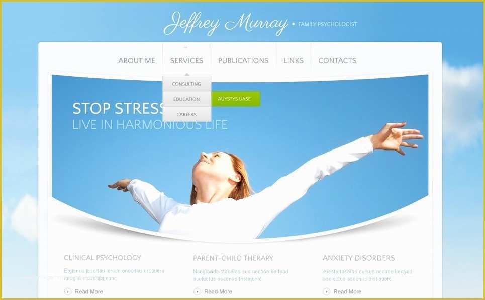 Psychologist Website Template Free Of Psychologist Website Template