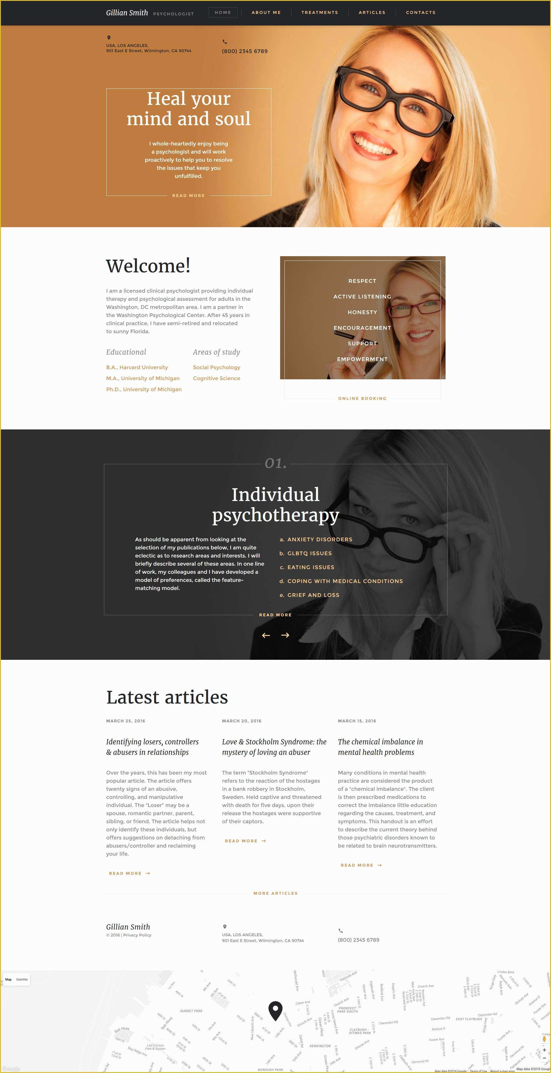 Psychologist Website Template Free Of Psychologist Website Template