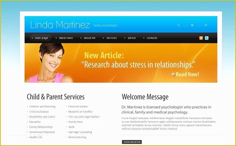 Psychologist Website Template Free Of Psychologist Website Template