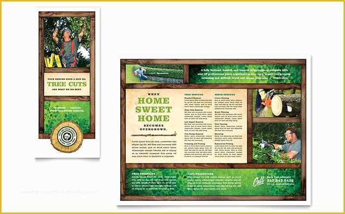Publisher Booklet Template Free Of Tree Service Tri Fold Brochure Template Design