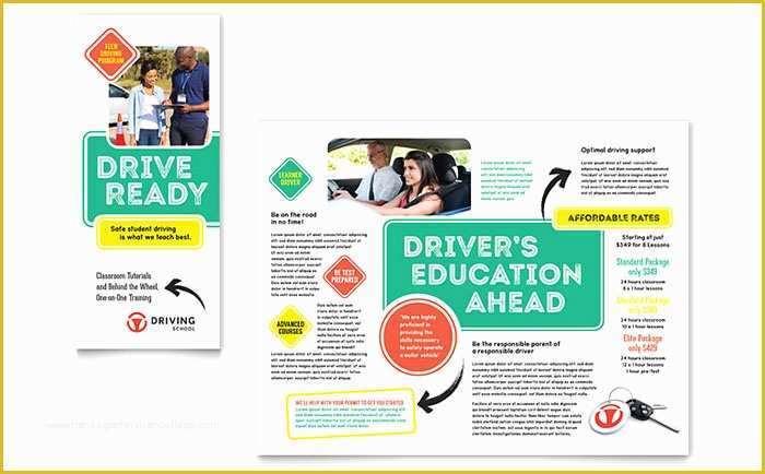 Publisher Brochure Templates Free Of Driving School Brochure Template Word &amp; Publisher