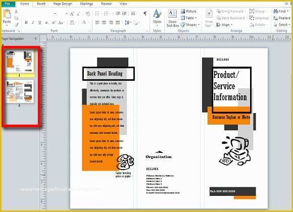 Publisher Brochure Templates Free Of Making and Publishing Brochures with Publisher