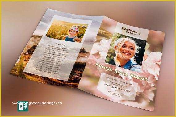 Publisher Funeral Program Template Free Of Adventure Funeral Program Publisher Template V2