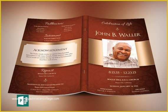 Publisher Funeral Program Template Free Of Copper Dignity Funeral Program Publisher Template