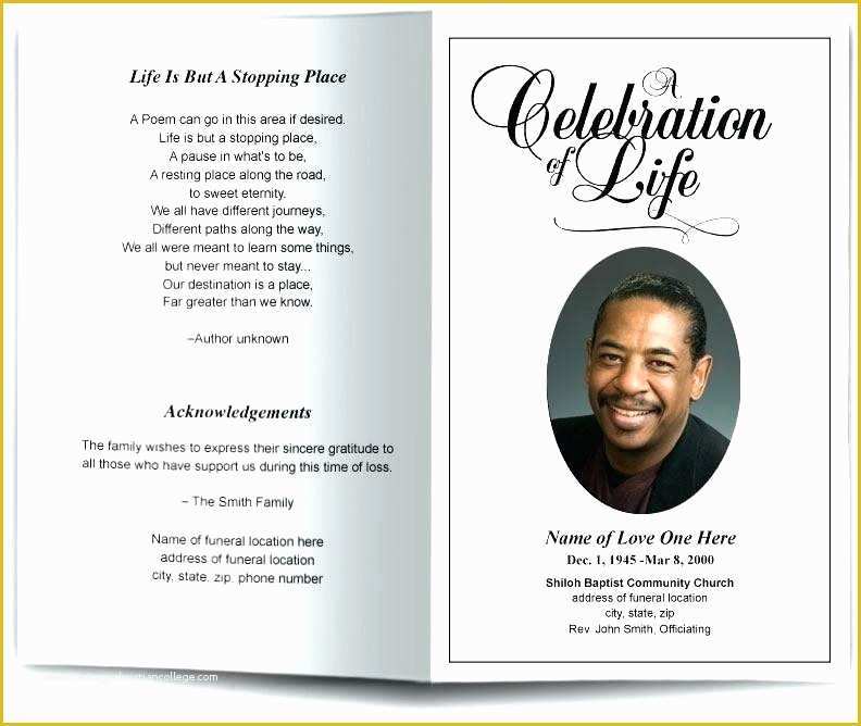 Publisher Funeral Program Template Free Of Free Funeral Program Template Microsoft Publisher