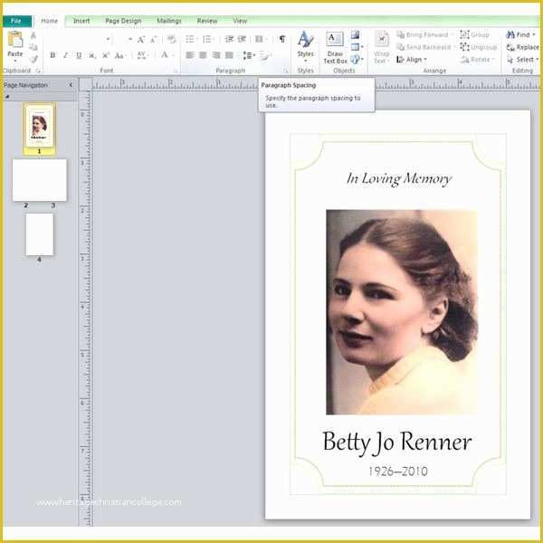 Publisher Funeral Program Template Free Of Free Funeral Program Template Microsoft Publisher