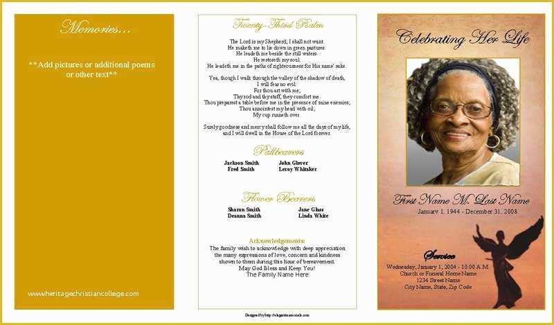 Publisher Funeral Program Template Free Of Funeral Program Template