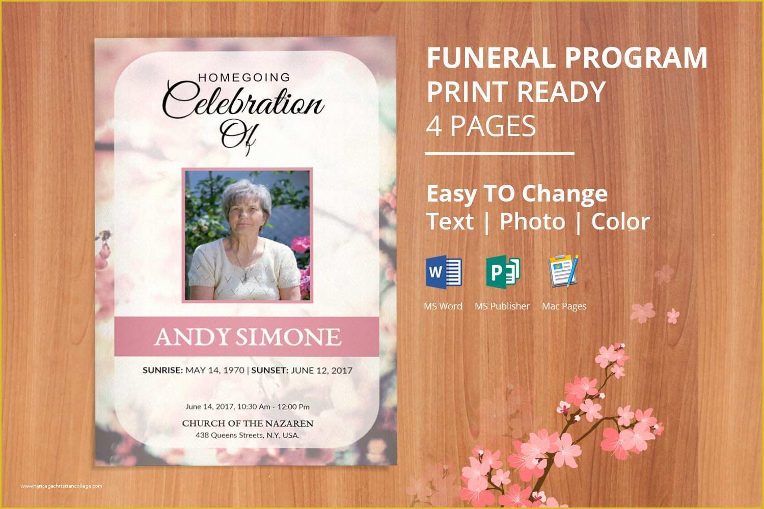 Publisher Funeral Program Template Free Of Printable Funeral Program Template Memorial Service