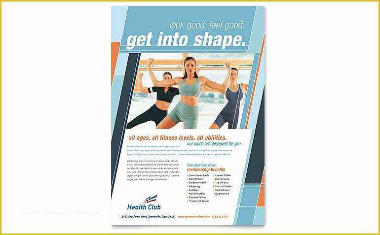 Publisher Templates for Flyers Free Of Health & Fitness Gym Flyer Template Word & Publisher