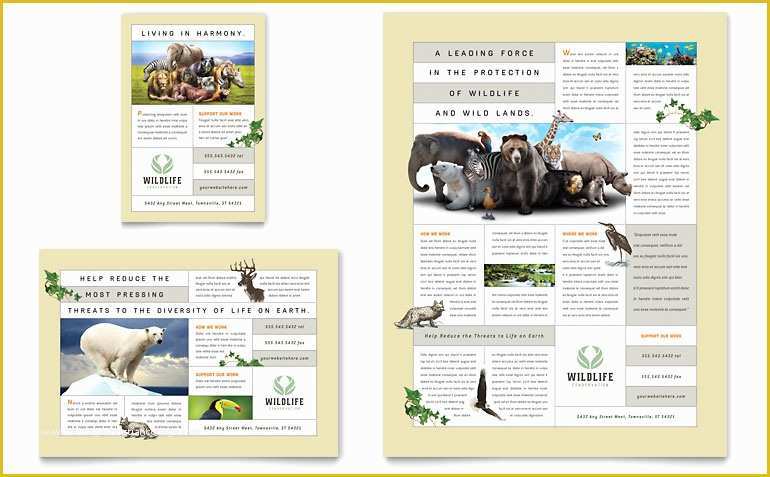 Publisher Templates for Flyers Free Of Nature & Wildlife Conservation Flyer & Ad Template Word