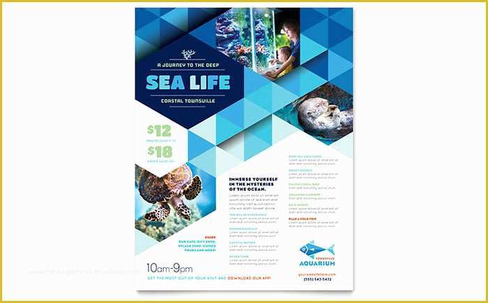 Publisher Templates for Flyers Free Of Ocean Aquarium Flyer Template Word &amp; Publisher