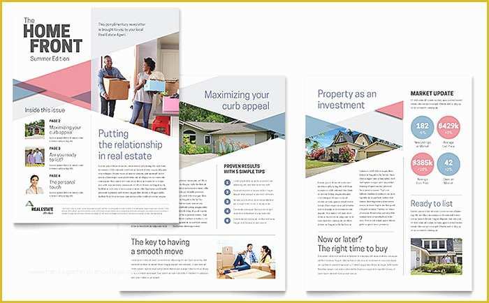 Publisher Templates for Newsletters Free Of Realtor Newsletter Template Design