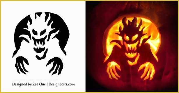 Pumpkin Carving Ideas Templates Free Of 10 Free Halloween Scary &amp; Cool Pumpkin Carving Stencils