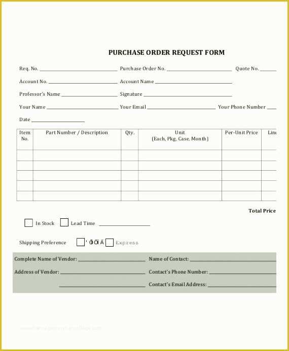 Purchase order Template Free Download Of 12 Purchase Request form Template Free Besttemplates