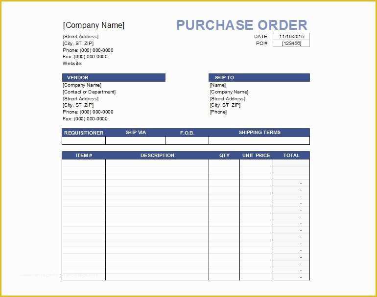 Purchase order Template Free Download Of 39 Free Purchase order Templates In Word & Excel Free