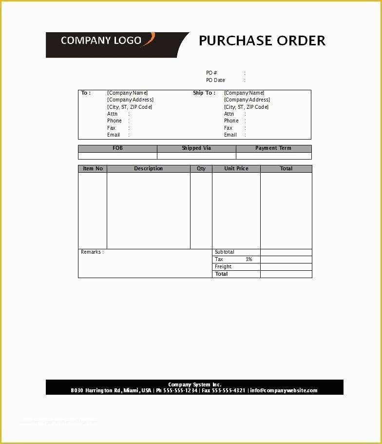 Purchase order Template Free Download Of 39 Free Purchase order Templates In Word &amp; Excel Free