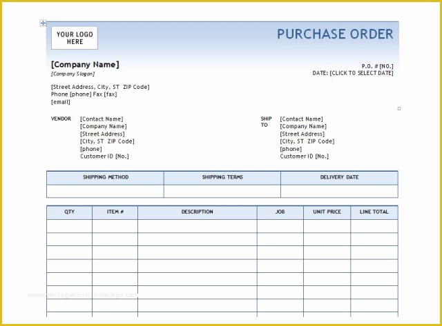 Purchase order Template Free Download Of 6 Excel Purchase order Templates