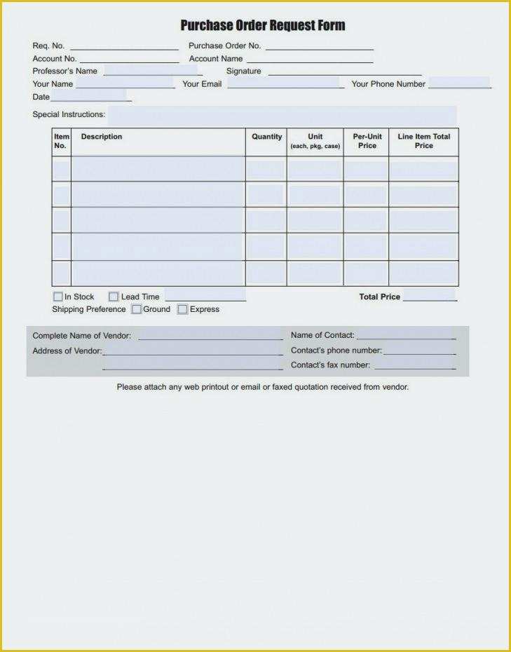 Purchase order Template Free Download Of Blank Purchase order form Fice Systems Supplies