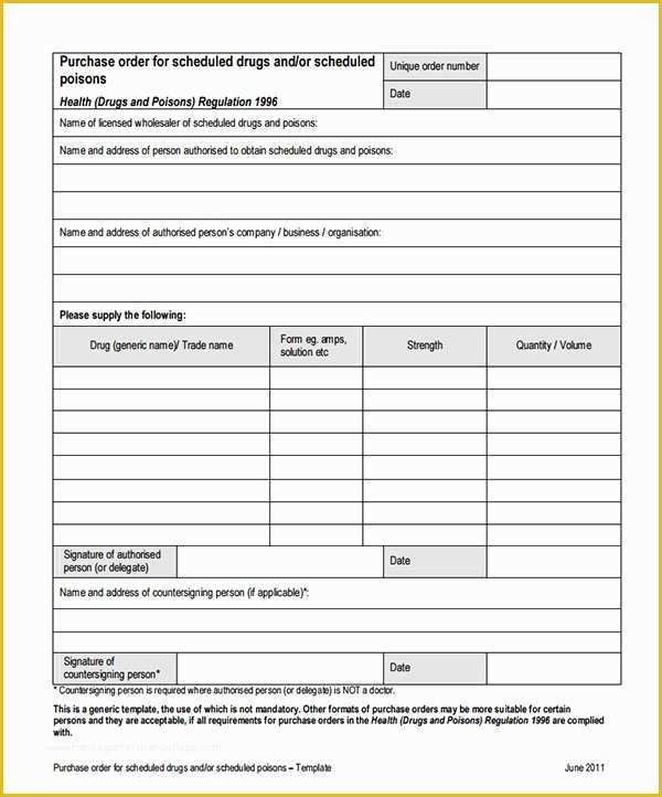 Purchase order Template Free Download Of Free Purchase order Template