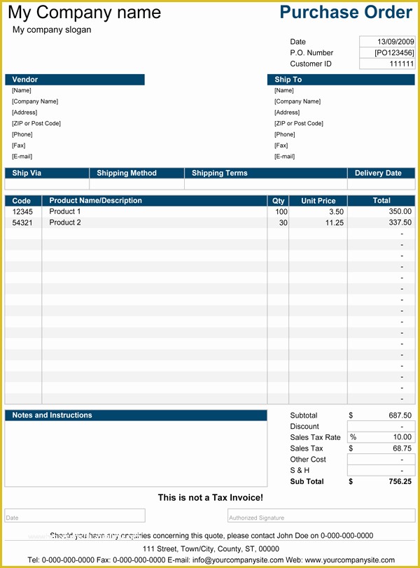 Purchase order Template Free Download Of Purchase order