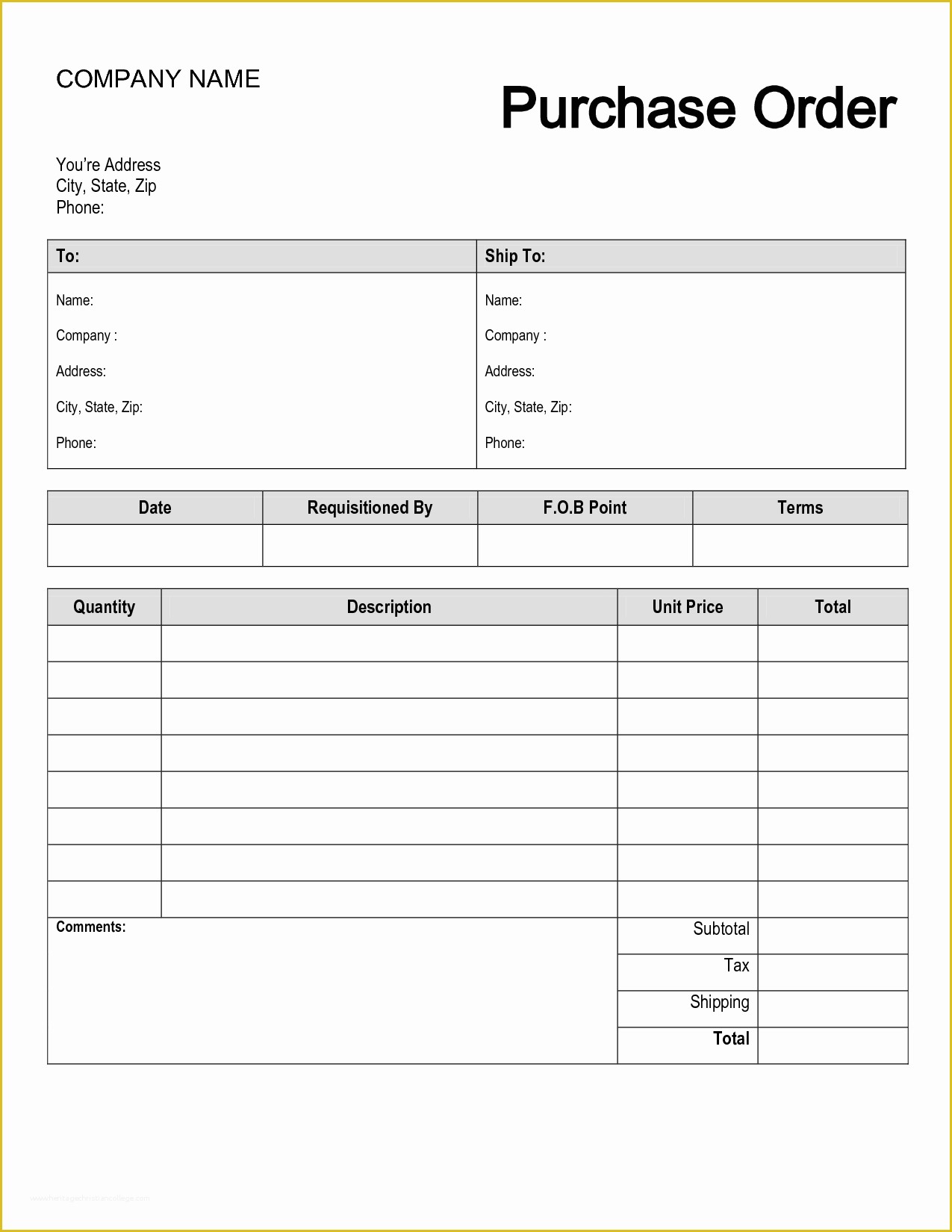 Purchase order Template Free Download Of Purchase order Template Pdf Templates Collections