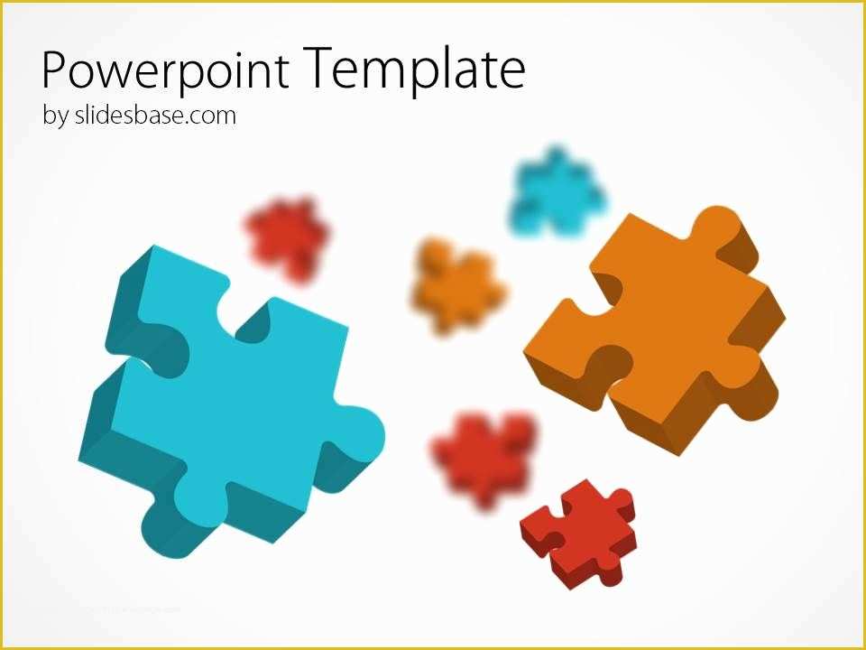 Puzzle Powerpoint Template Free Of 3d Colorful Jigsaw Puzzle Pieces Animated Flying