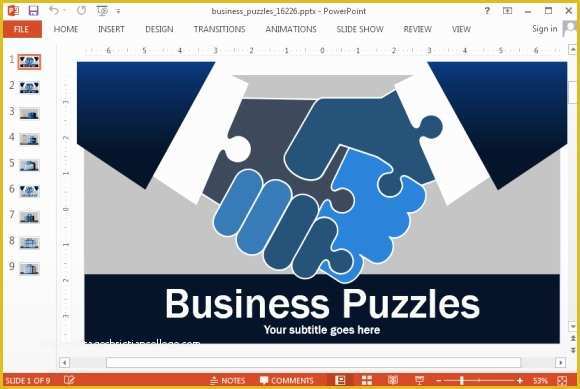Puzzle Powerpoint Template Free Of Animated Business Puzzle Powerpoint Template