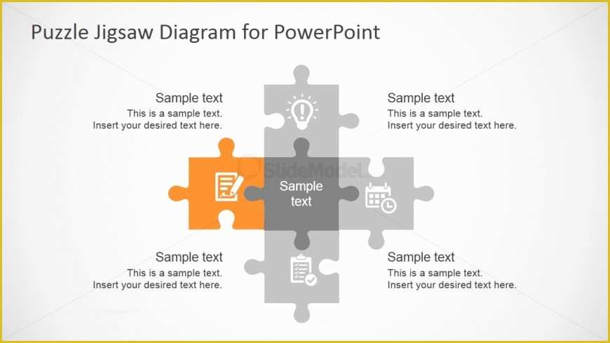 Puzzle Powerpoint Template Free Of Five Steps Jigsaw Puzzle Powerpoint Template Slidemodel
