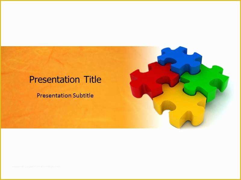 Puzzle Powerpoint Template Free Of Jigsaw Puzzle with White and Yellow Powerpoint Templates