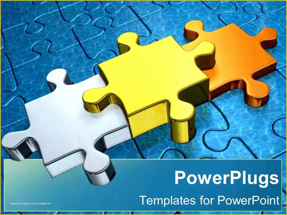 Puzzle Powerpoint Template Free Of Powerpoint Template Gold Puzzle Pieces as A Metaphor